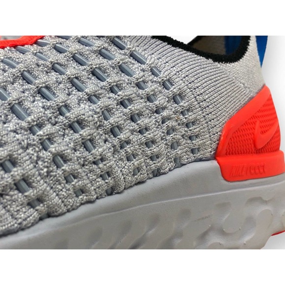 Womens Nike React Phantom Run Flyknit 2 Running Shoe Size 7 Grey/Blue DV2179 001 - Picture 8 of 9